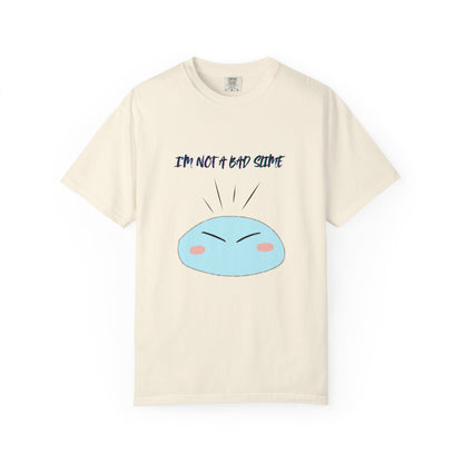 Funny Unisex T-Shirt – "I'm Not a Bad Slime" Tee – Cute Gift for Gamers, Comedians, Casual Wear, Birthdays, or Holidays