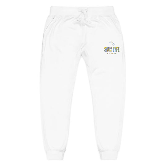 Cozy Embroidered Unisex Fleece Sweatpants | Perfect for Lounging, Athleisure or Gifts, Casual Comfort, Holiday Style