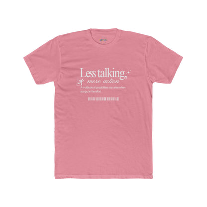 Action Motivational Tee, Unisex Cotton Crew Shirt, Inspirational Top, Casual Wear, Gift for Creatives, Everyday Essentials
